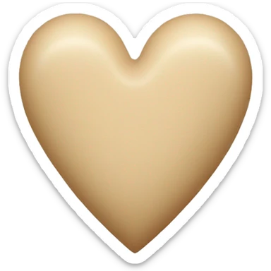 Beige heart  sticker