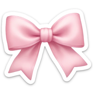 Cute light pink bow  sticker