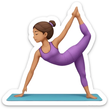 girl doing yoga full body sticker