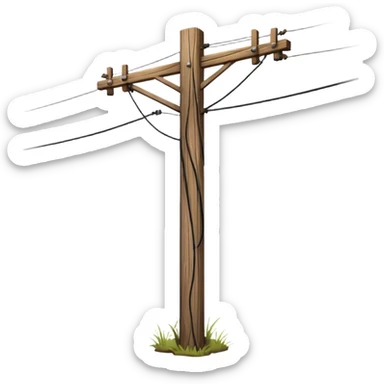 Telephone Pole sticker