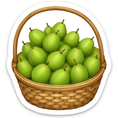 A small basket of guava fruits sticker