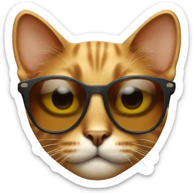 Cat with sunglasses sticker