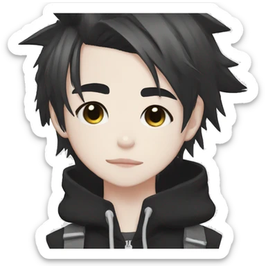 Cute Edgy Attractive Anime Punk Catboy sticker