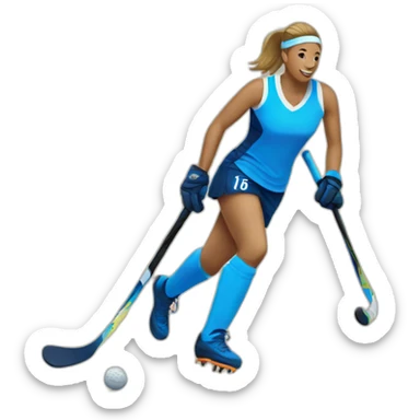 field hockey player sticker