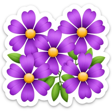 Purple flowers sticker