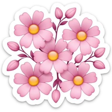 Light pink heat made of flowers  sticker