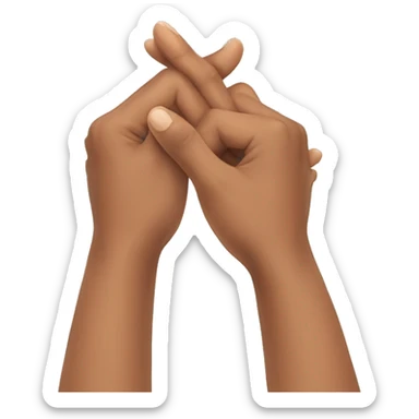two hands holding each other's forearms in greeting sticker