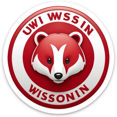 The university of Wisconsin logo sticker