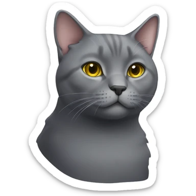 Thick chartreux cat sticker
