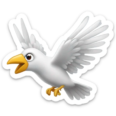 Étiquette avec des ailes d'oiseau sticker