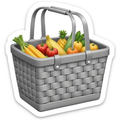 a modern shopping basket in a hardware store that looks like a bag sticker