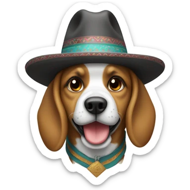 Perro con sombrero  sticker