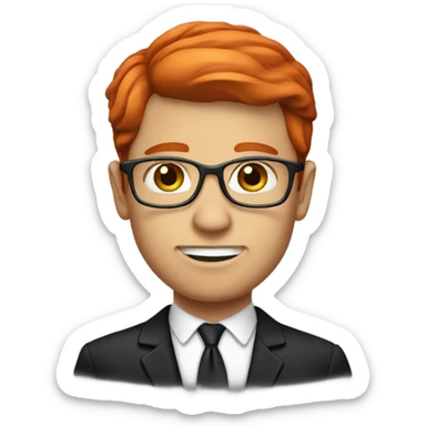 Red head lawyer sticker