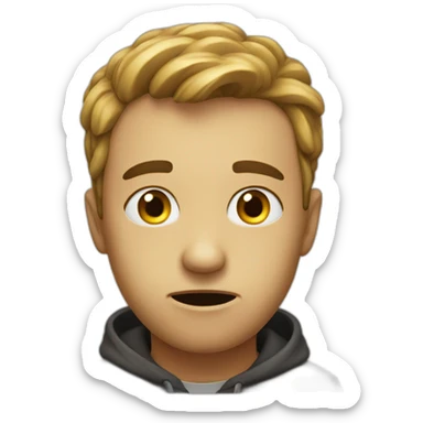 Hesitation smiley sticker