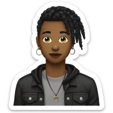 twenty year old black student punk sticker