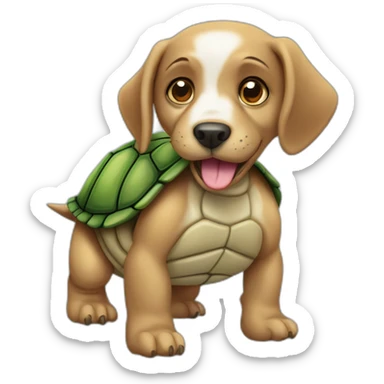 Tortue qui promène un chien sticker