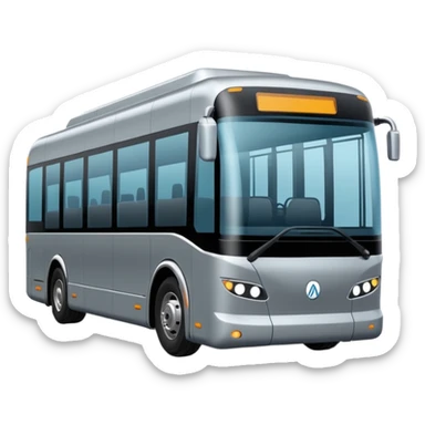 extra large gray Modern autonomous electric bus sticker
