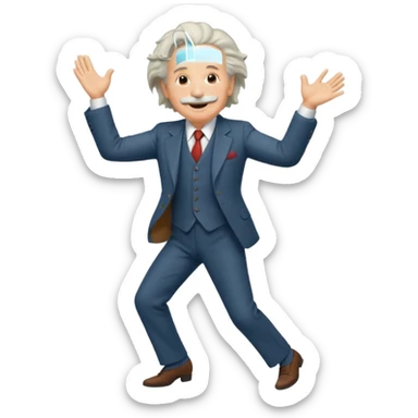 Einstein dancing sticker