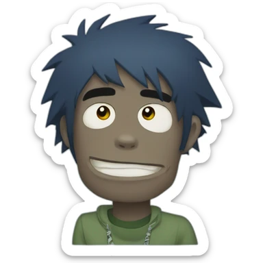 gorillaz 2d sticker