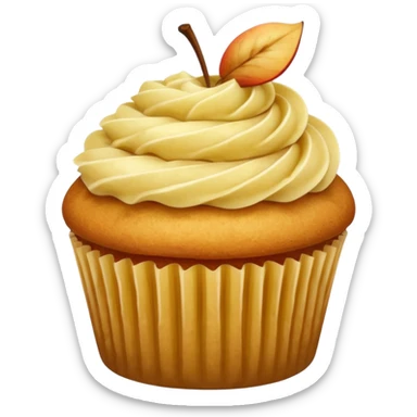 Apple filling cupcake with apples  sticker