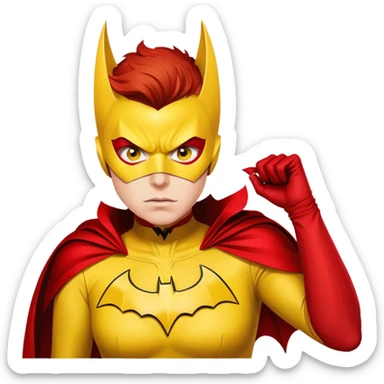 Rick Astley as the rare footage of Yellow Batwomans final moments getting corrupted with red into the VØĮÐ and it is highly disturbing it needs to be censored and the background is white sticker