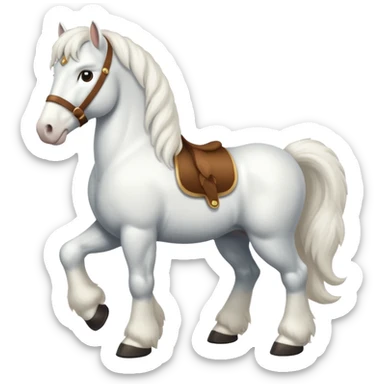 White shire horse sticker
