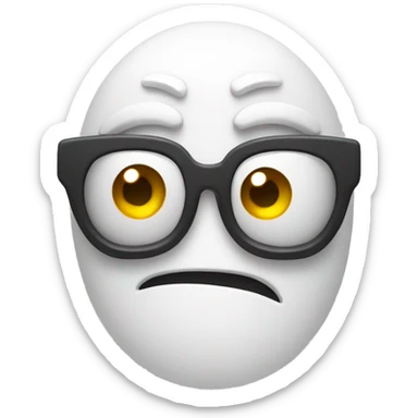 Prescription pill with frown holding camera  sticker