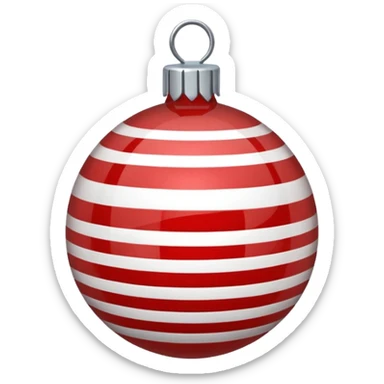 A Red Striped Ornament sticker