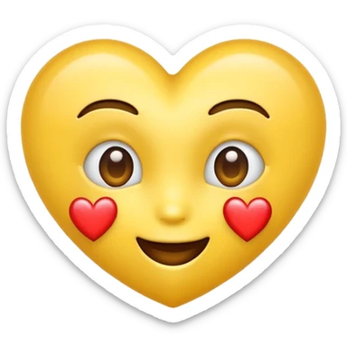 Emoji with hear eyes  sticker