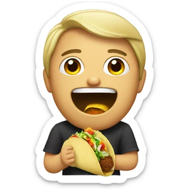 Me eating tacos  sticker