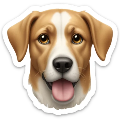 realistic indoor dog portrait sticker