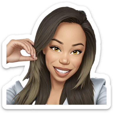 smiling girl in car interior sticker