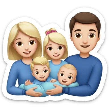 Family Woman Man boy Girl Baby sticker