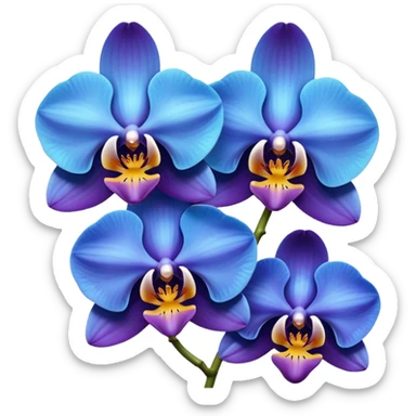 Blue orchids sticker