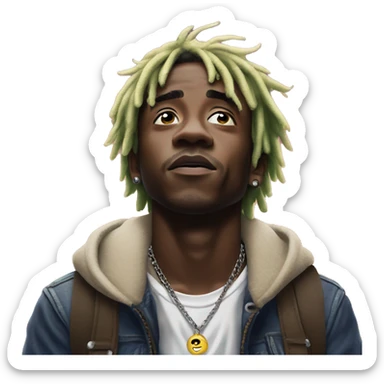 Lil uzi vert looking up to the sky sticker