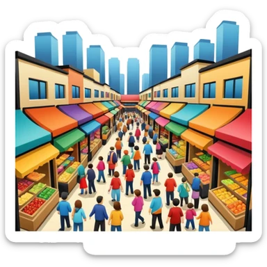 shoping market sticker