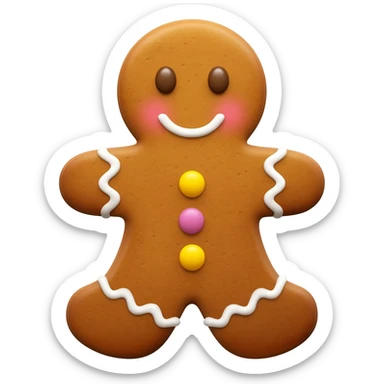gingerbread man sticker