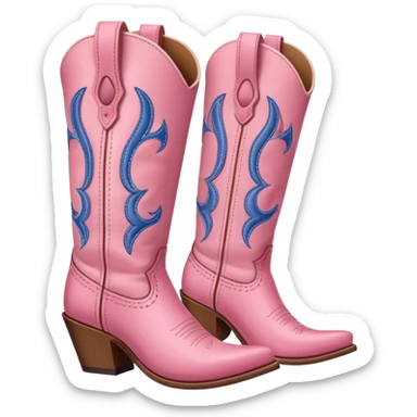 pink cowgirl boot sticker