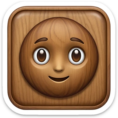 A faceless, plain walnut-shaped emoji sticker