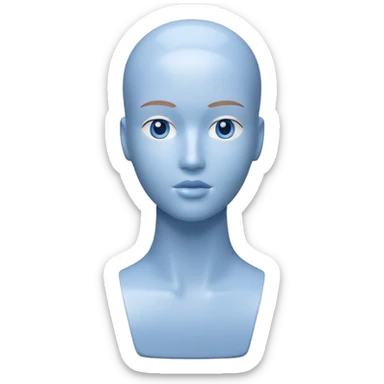 blue test mannequin sticker