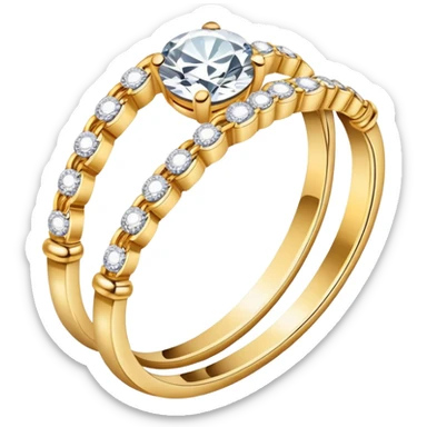 jewelry shop with diamond rings and gold bracelets sticker