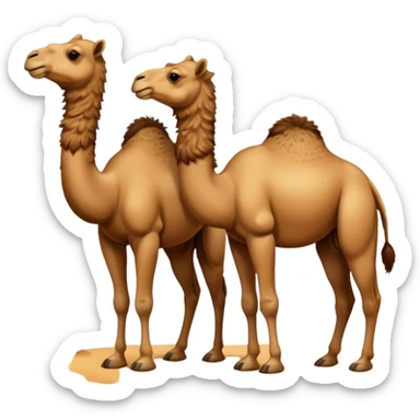 Camel hug sticker