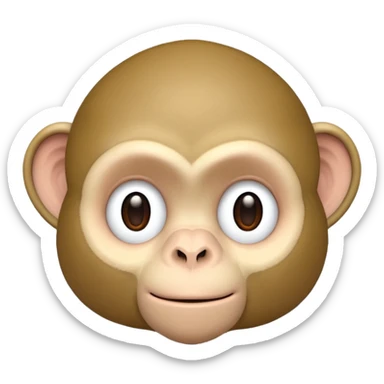 White snow Canadian monkey  sticker