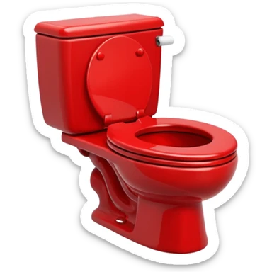 evil red toilet sticker