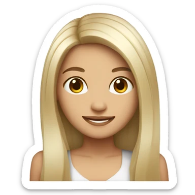 mexican girl white skin smiling long hair straight sticker