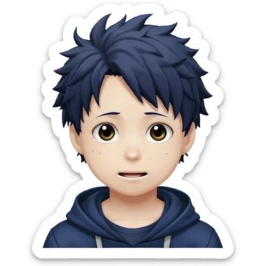dabi from my hero academia with a cute expression sticker