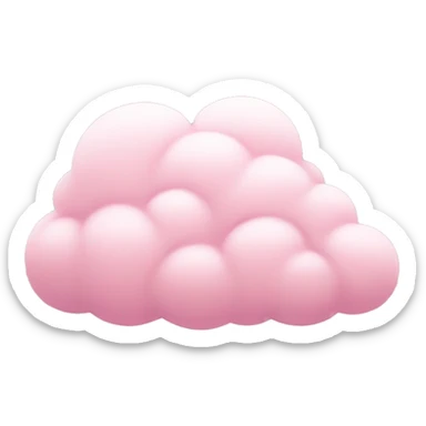 pastel pink cloud sticker