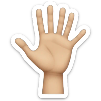 Man showing his hands but he has only 3 fingers sticker