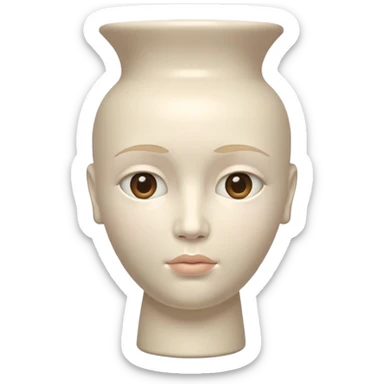 Vase human head  sticker
