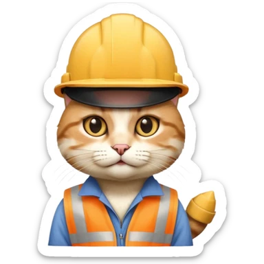 cat wearing architecture stuff sticker